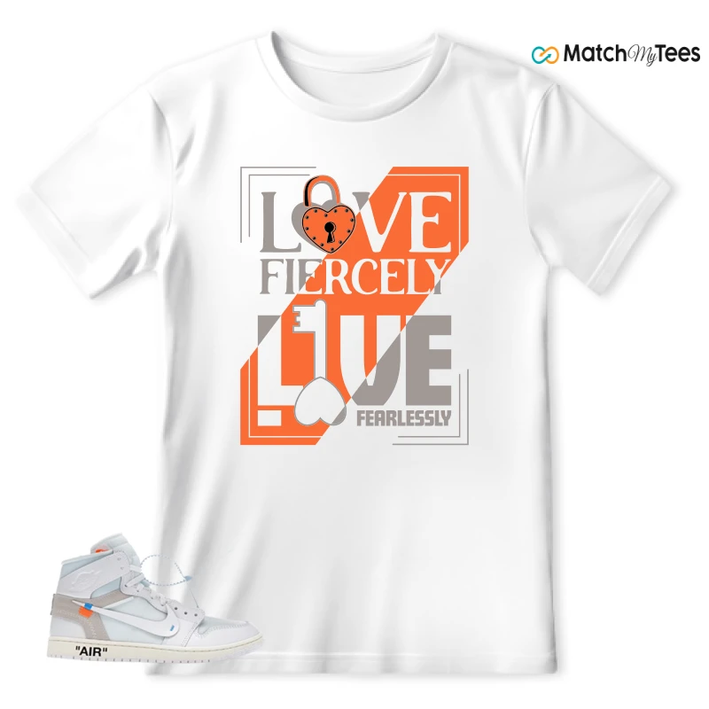 NEKE AIR JORDAN 1 RETRO HIGH OG VIRGIL ABLOH ARCHIVE ALASKA SNEAKER Matching Tees t-shirt