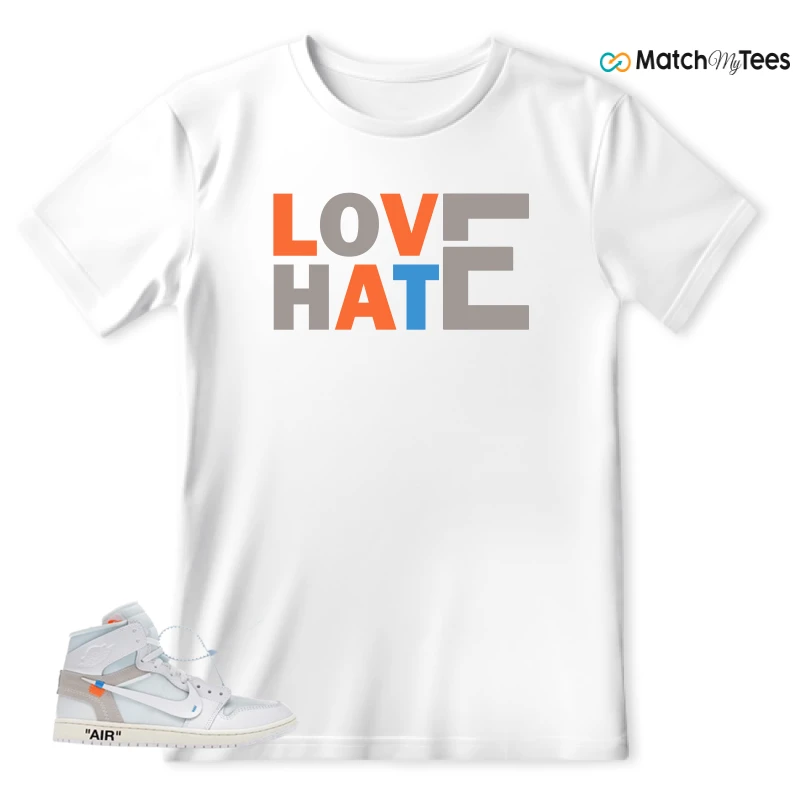 NEKE AIR JORDAN 1 RETRO HIGH OG VIRGIL ABLOH ARCHIVE ALASKA SNEAKER Matching Tees t-shirt
