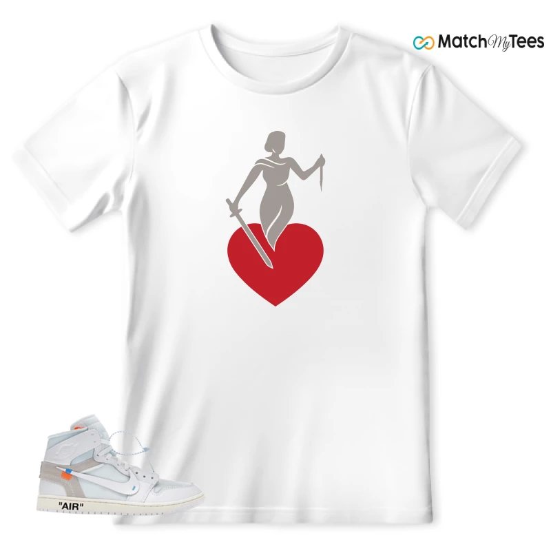 NEKE AIR JORDAN 1 RETRO HIGH OG VIRGIL ABLOH ARCHIVE ALASKA SNEAKER Matching Tees t-shirt