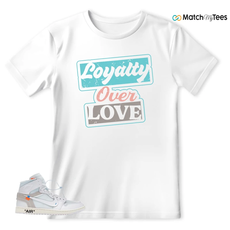 NEKE AIR JORDAN 1 RETRO HIGH OG VIRGIL ABLOH ARCHIVE ALASKA SNEAKER Matching Tees t-shirt