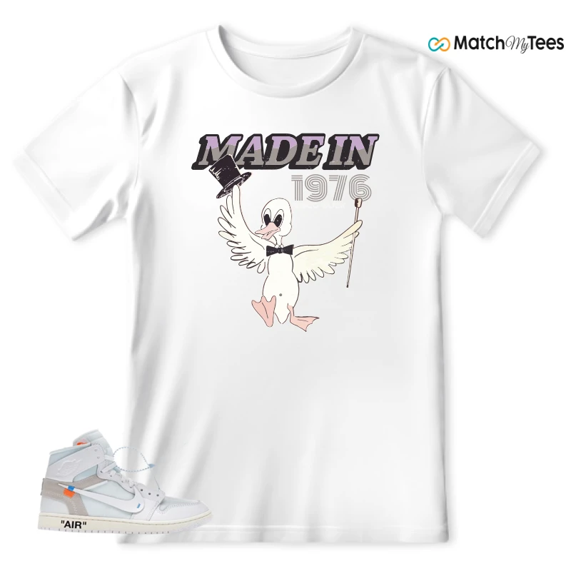 NEKE AIR JORDAN 1 RETRO HIGH OG VIRGIL ABLOH ARCHIVE ALASKA SNEAKER Matching Tees t-shirt