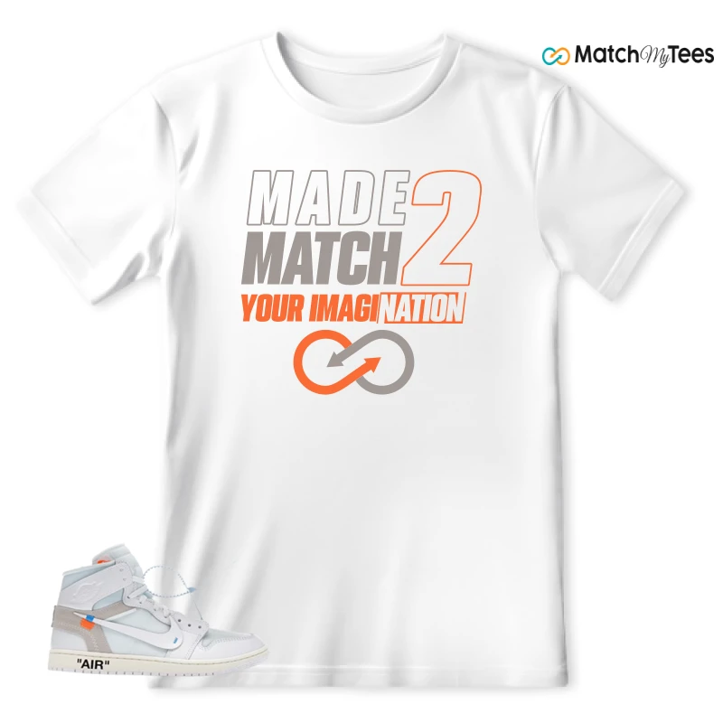 NEKE AIR JORDAN 1 RETRO HIGH OG VIRGIL ABLOH ARCHIVE ALASKA SNEAKER Matching Tees t-shirt