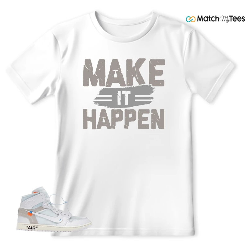 NEKE AIR JORDAN 1 RETRO HIGH OG VIRGIL ABLOH ARCHIVE ALASKA SNEAKER Matching Tees t-shirt