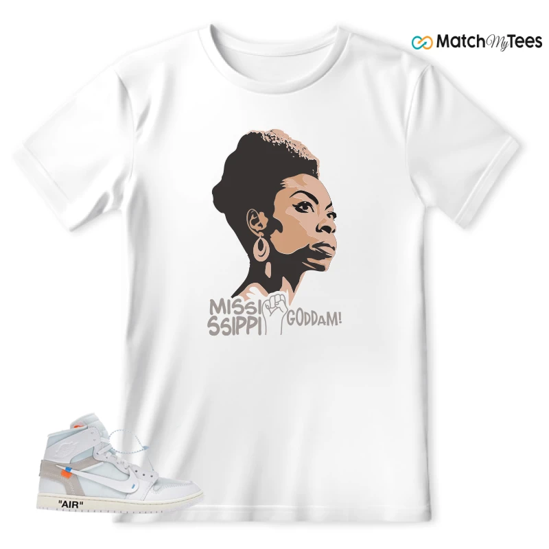 NEKE AIR JORDAN 1 RETRO HIGH OG VIRGIL ABLOH ARCHIVE ALASKA SNEAKER Matching Tees t-shirt