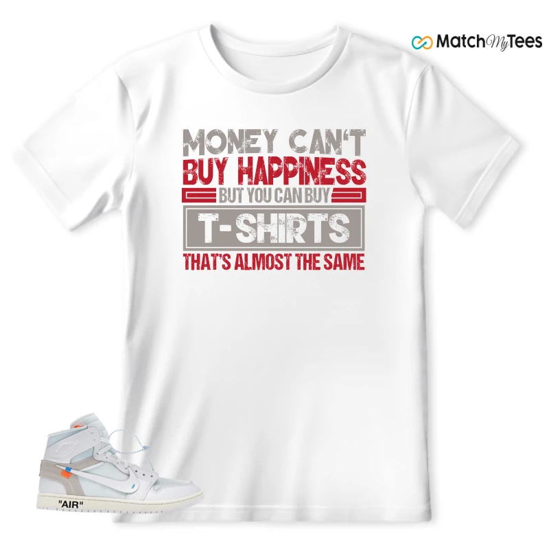NEKE AIR JORDAN 1 RETRO HIGH OG VIRGIL ABLOH ARCHIVE ALASKA SNEAKER Matching Tees t-shirt
