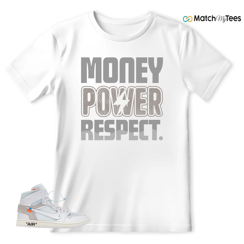 NEKE AIR JORDAN 1 RETRO HIGH OG VIRGIL ABLOH ARCHIVE ALASKA SNEAKER Matching Tees t-shirt
