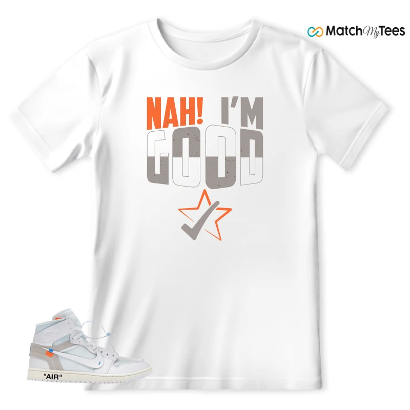 NEKE AIR JORDAN 1 RETRO HIGH OG VIRGIL ABLOH ARCHIVE ALASKA SNEAKER Matching Tees t-shirt