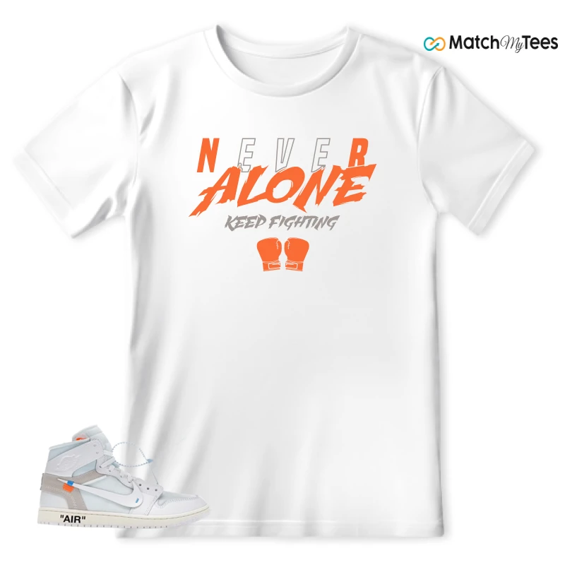 NEKE AIR JORDAN 1 RETRO HIGH OG VIRGIL ABLOH ARCHIVE ALASKA SNEAKER Matching Tees t-shirt