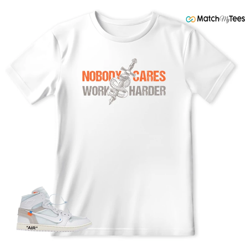 NEKE AIR JORDAN 1 RETRO HIGH OG VIRGIL ABLOH ARCHIVE ALASKA SNEAKER Matching Tees t-shirt