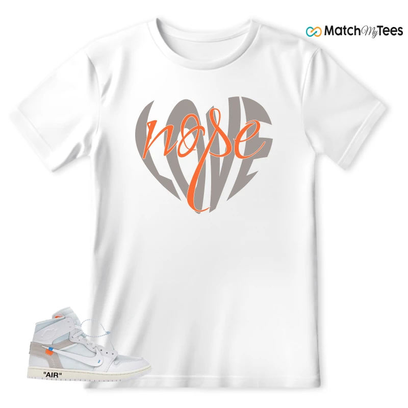 NEKE AIR JORDAN 1 RETRO HIGH OG VIRGIL ABLOH ARCHIVE ALASKA SNEAKER Matching Tees t-shirt