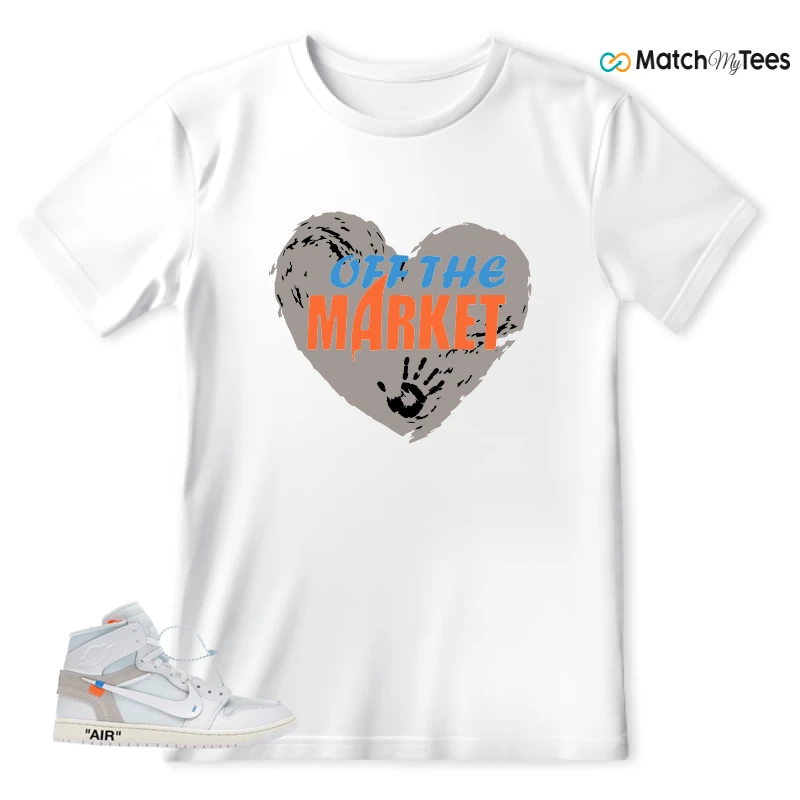 NEKE AIR JORDAN 1 RETRO HIGH OG VIRGIL ABLOH ARCHIVE ALASKA SNEAKER Matching Tees t-shirt