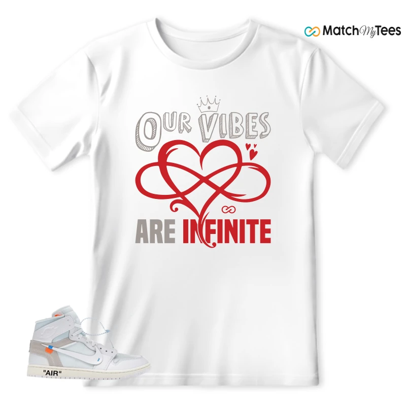 NEKE AIR JORDAN 1 RETRO HIGH OG VIRGIL ABLOH ARCHIVE ALASKA SNEAKER Matching Tees t-shirt