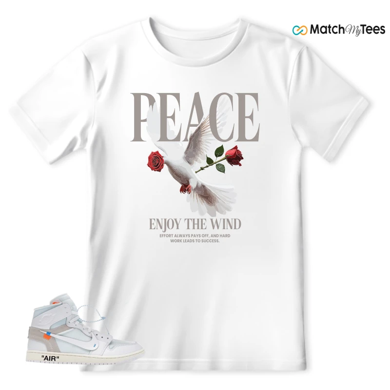 NEKE AIR JORDAN 1 RETRO HIGH OG VIRGIL ABLOH ARCHIVE ALASKA SNEAKER Matching Tees t-shirt
