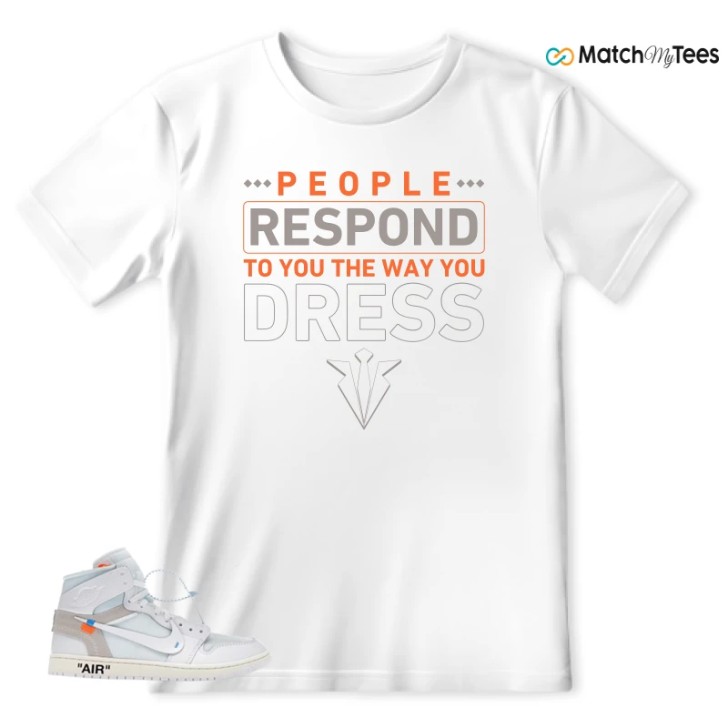 NEKE AIR JORDAN 1 RETRO HIGH OG VIRGIL ABLOH ARCHIVE ALASKA SNEAKER Matching Tees t-shirt