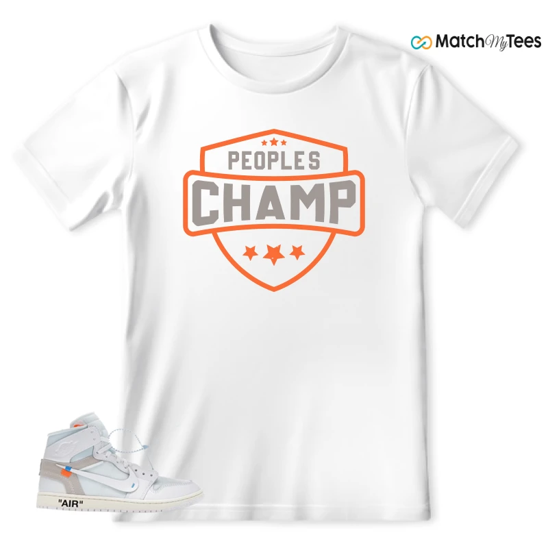 NEKE AIR JORDAN 1 RETRO HIGH OG VIRGIL ABLOH ARCHIVE ALASKA SNEAKER Matching Tees t-shirt