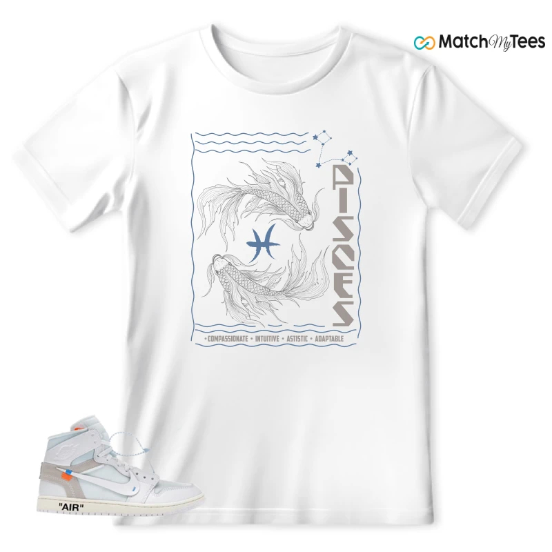 NEKE AIR JORDAN 1 RETRO HIGH OG VIRGIL ABLOH ARCHIVE ALASKA SNEAKER Matching Tees t-shirt