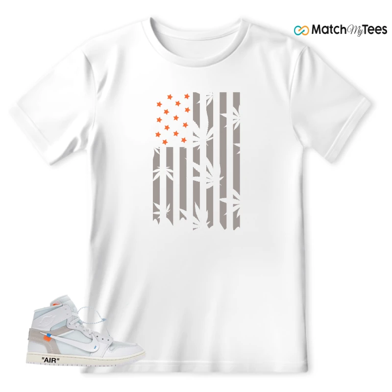 NEKE AIR JORDAN 1 RETRO HIGH OG VIRGIL ABLOH ARCHIVE ALASKA SNEAKER Matching Tees t-shirt