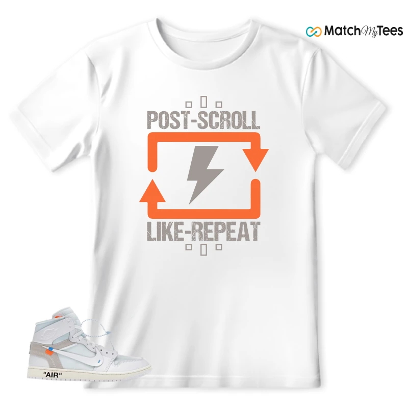 NEKE AIR JORDAN 1 RETRO HIGH OG VIRGIL ABLOH ARCHIVE ALASKA SNEAKER Matching Tees t-shirt