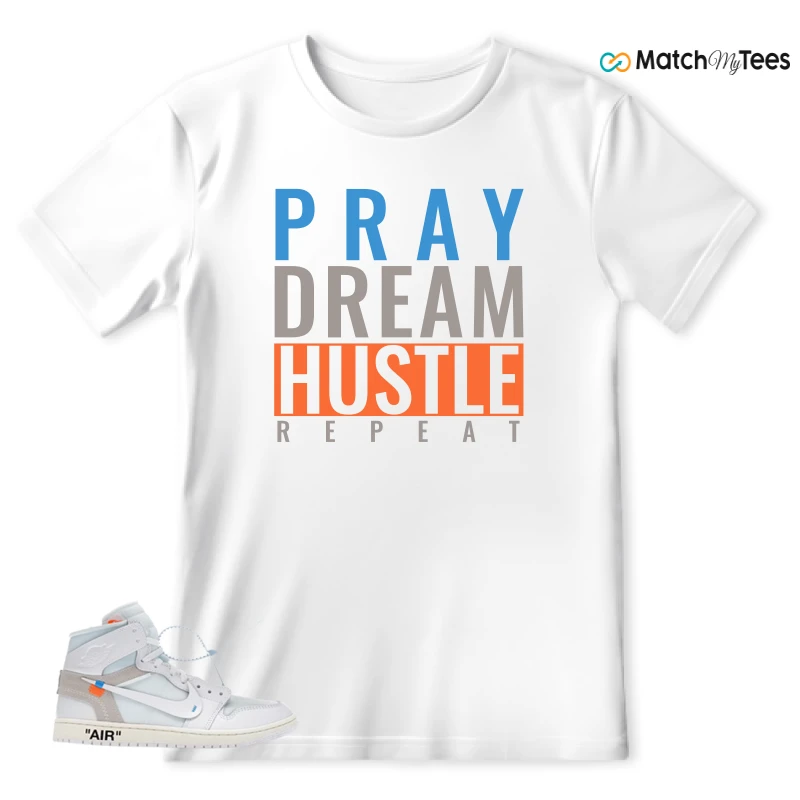 NEKE AIR JORDAN 1 RETRO HIGH OG VIRGIL ABLOH ARCHIVE ALASKA SNEAKER Matching Tees t-shirt