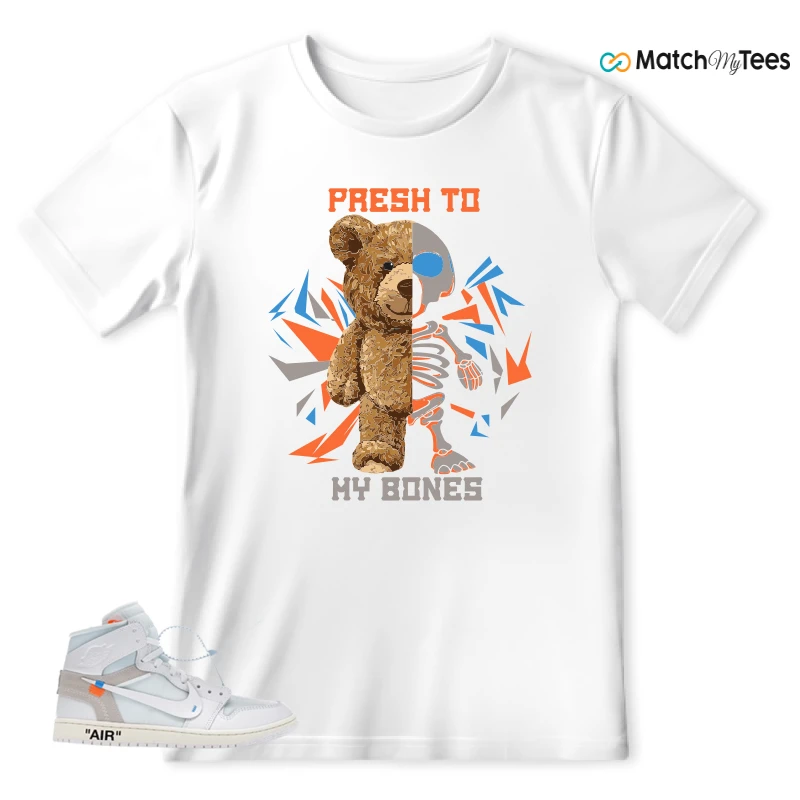 NEKE AIR JORDAN 1 RETRO HIGH OG VIRGIL ABLOH ARCHIVE ALASKA SNEAKER Matching Tees t-shirt
