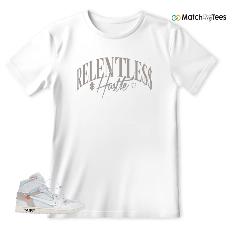 NEKE AIR JORDAN 1 RETRO HIGH OG VIRGIL ABLOH ARCHIVE ALASKA SNEAKER Matching Tees t-shirt