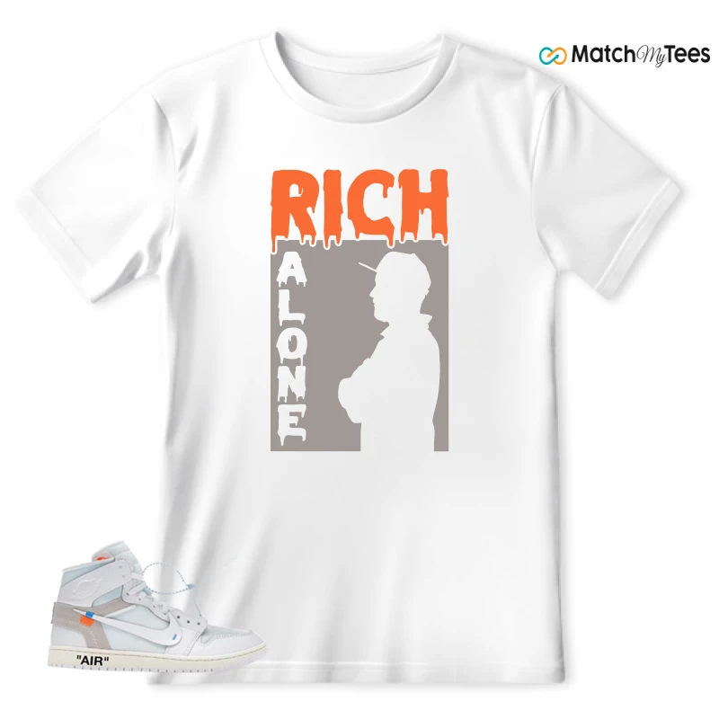 NEKE AIR JORDAN 1 RETRO HIGH OG VIRGIL ABLOH ARCHIVE ALASKA SNEAKER Matching Tees t-shirt