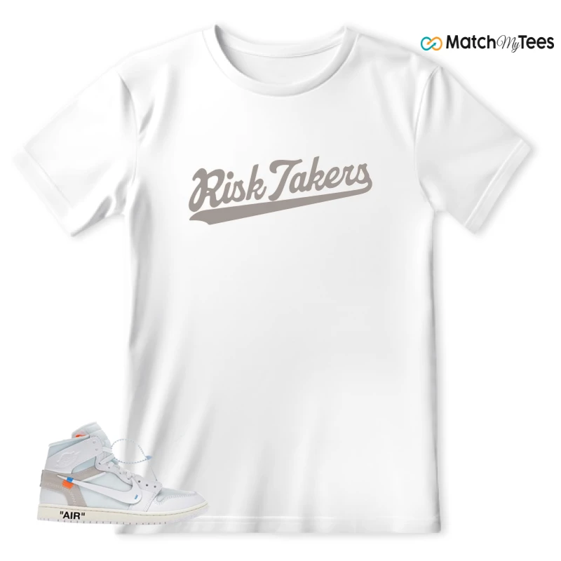 NEKE AIR JORDAN 1 RETRO HIGH OG VIRGIL ABLOH ARCHIVE ALASKA SNEAKER Matching Tees t-shirt