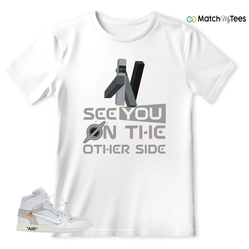 NEKE AIR JORDAN 1 RETRO HIGH OG VIRGIL ABLOH ARCHIVE ALASKA SNEAKER Matching Tees t-shirt