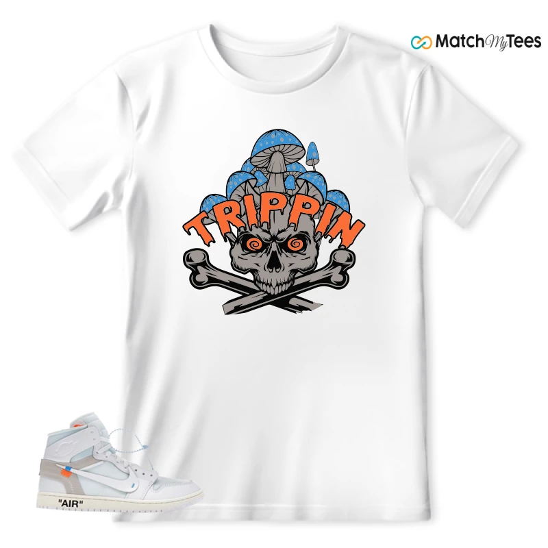 NEKE AIR JORDAN 1 RETRO HIGH OG VIRGIL ABLOH ARCHIVE ALASKA SNEAKER Matching Tees t-shirt