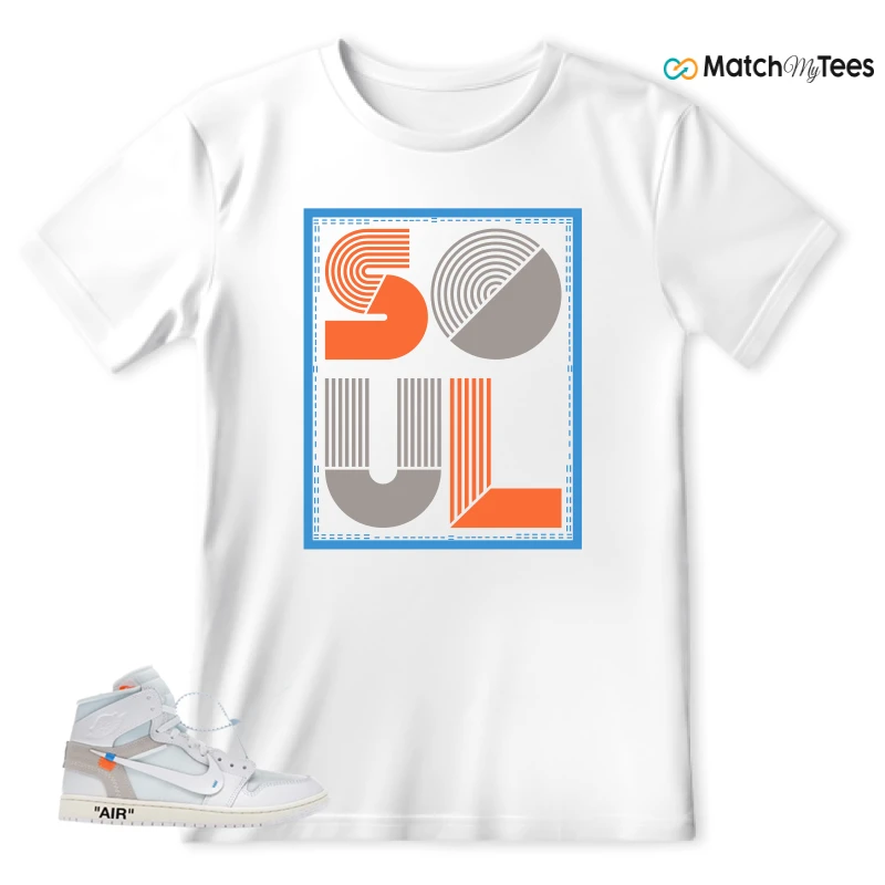NEKE AIR JORDAN 1 RETRO HIGH OG VIRGIL ABLOH ARCHIVE ALASKA SNEAKER Matching Tees t-shirt