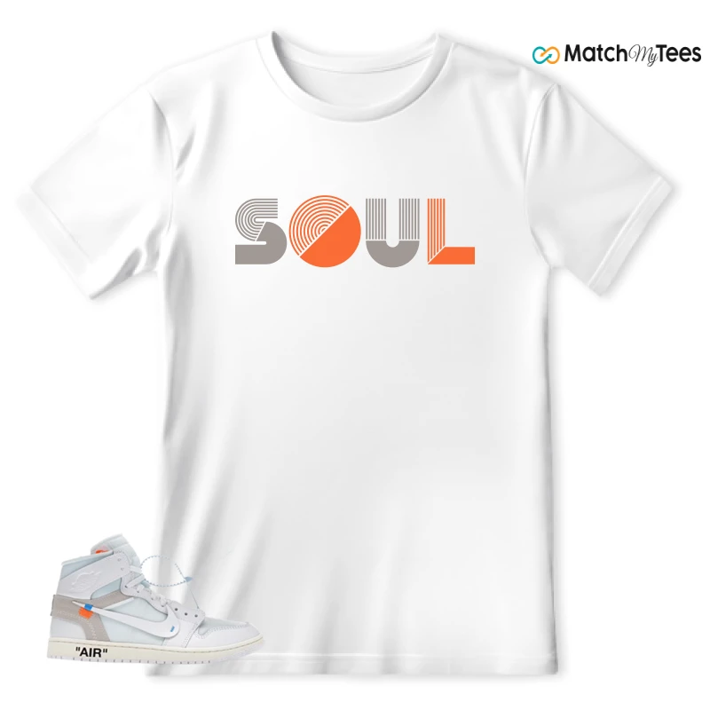 NEKE AIR JORDAN 1 RETRO HIGH OG VIRGIL ABLOH ARCHIVE ALASKA SNEAKER Matching Tees t-shirt