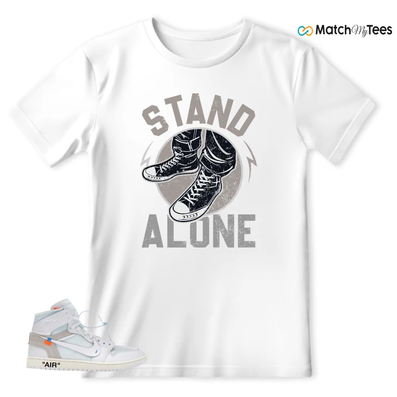 NEKE AIR JORDAN 1 RETRO HIGH OG VIRGIL ABLOH ARCHIVE ALASKA SNEAKER Matching Tees t-shirt