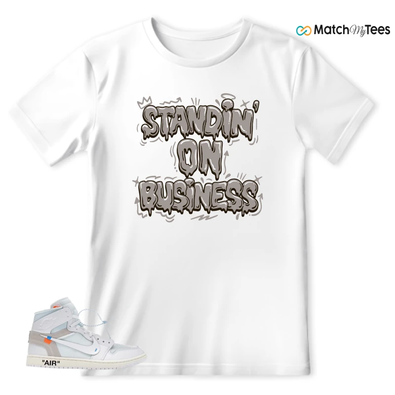 NEKE AIR JORDAN 1 RETRO HIGH OG VIRGIL ABLOH ARCHIVE ALASKA SNEAKER Matching Tees t-shirt
