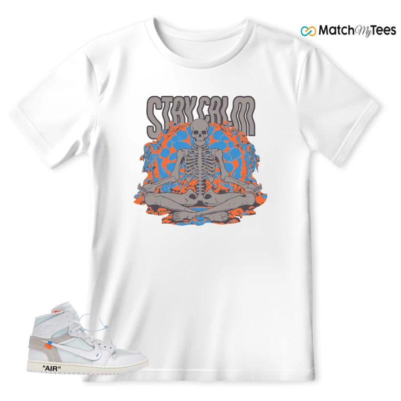 NEKE AIR JORDAN 1 RETRO HIGH OG VIRGIL ABLOH ARCHIVE ALASKA SNEAKER Matching Tees t-shirt