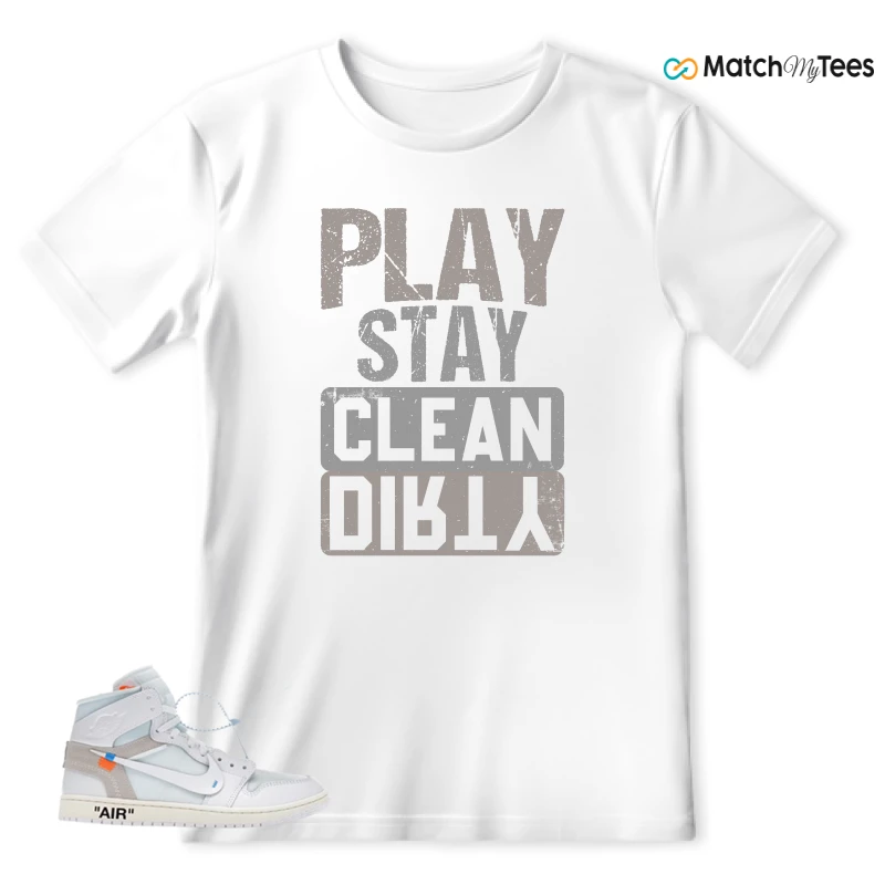 NEKE AIR JORDAN 1 RETRO HIGH OG VIRGIL ABLOH ARCHIVE ALASKA SNEAKER Matching Tees t-shirt