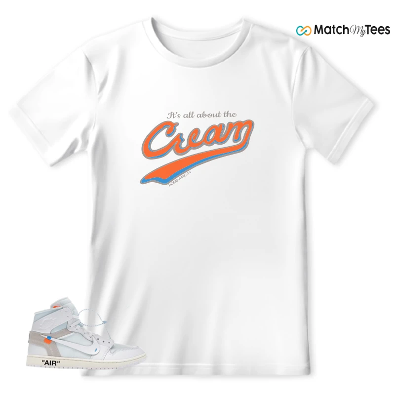 NEKE AIR JORDAN 1 RETRO HIGH OG VIRGIL ABLOH ARCHIVE ALASKA SNEAKER Matching Tees t-shirt