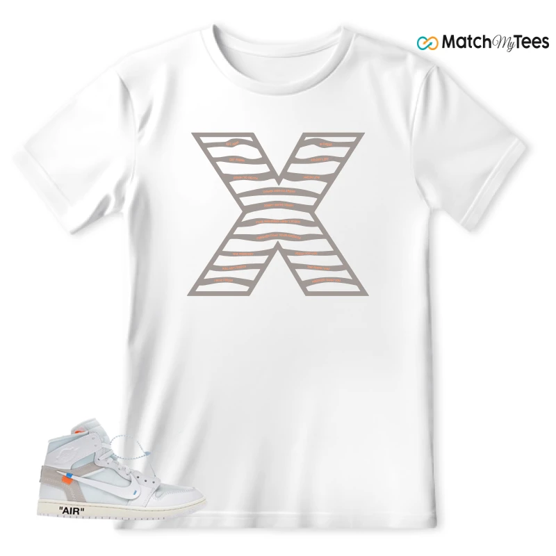 NEKE AIR JORDAN 1 RETRO HIGH OG VIRGIL ABLOH ARCHIVE ALASKA SNEAKER Matching Tees t-shirt