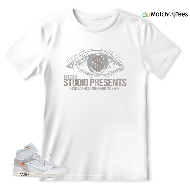 NEKE AIR JORDAN 1 RETRO HIGH OG VIRGIL ABLOH ARCHIVE ALASKA SNEAKER Matching Tees t-shirt