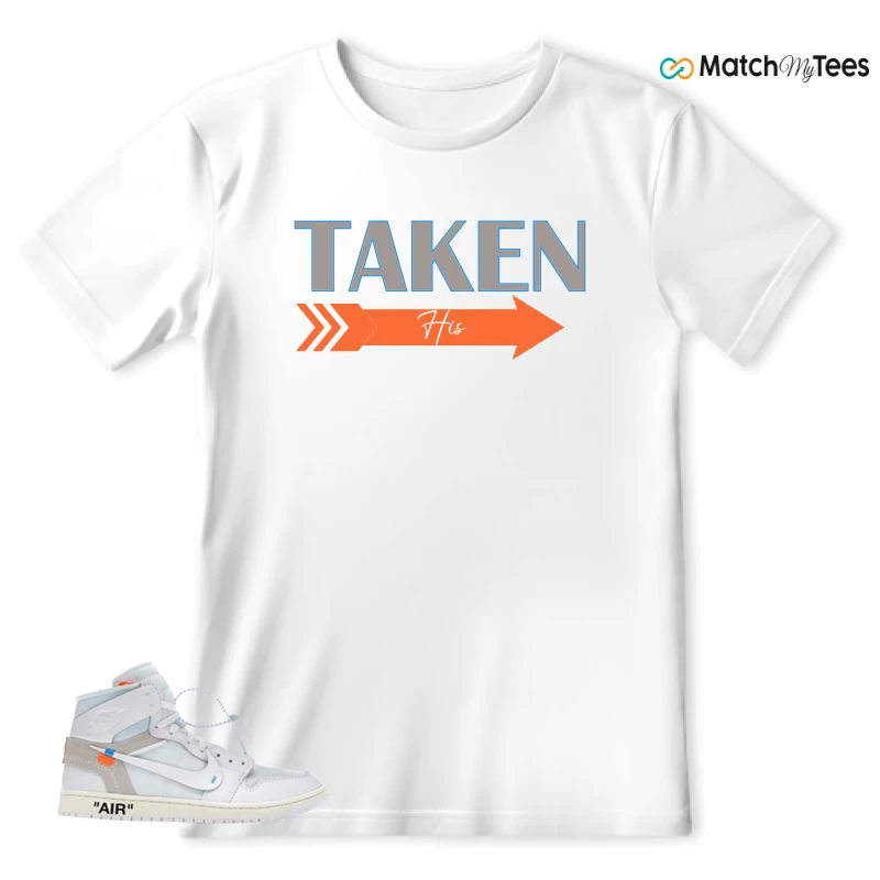 NEKE AIR JORDAN 1 RETRO HIGH OG VIRGIL ABLOH ARCHIVE ALASKA SNEAKER Matching Tees t-shirt