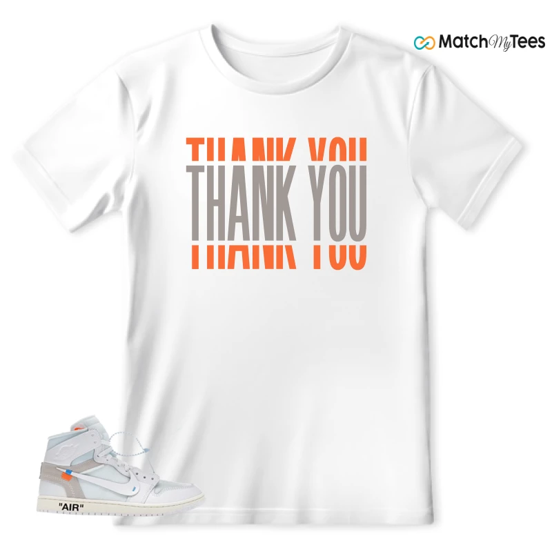 NEKE AIR JORDAN 1 RETRO HIGH OG VIRGIL ABLOH ARCHIVE ALASKA SNEAKER Matching Tees t-shirt