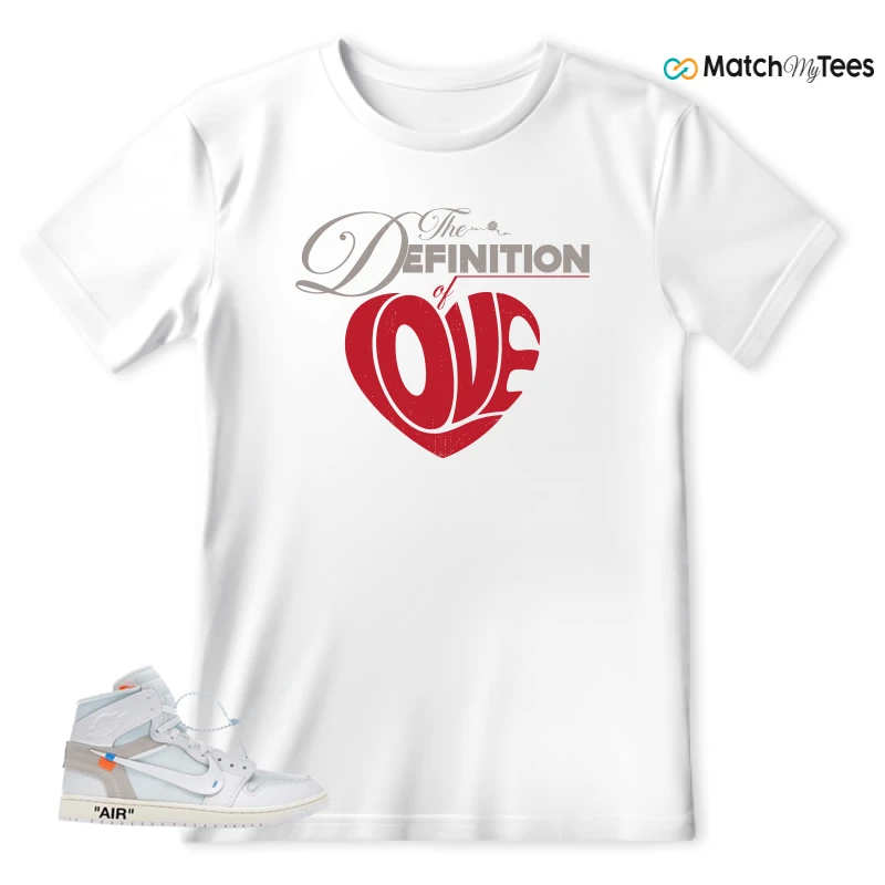 NEKE AIR JORDAN 1 RETRO HIGH OG VIRGIL ABLOH ARCHIVE ALASKA SNEAKER Matching Tees t-shirt