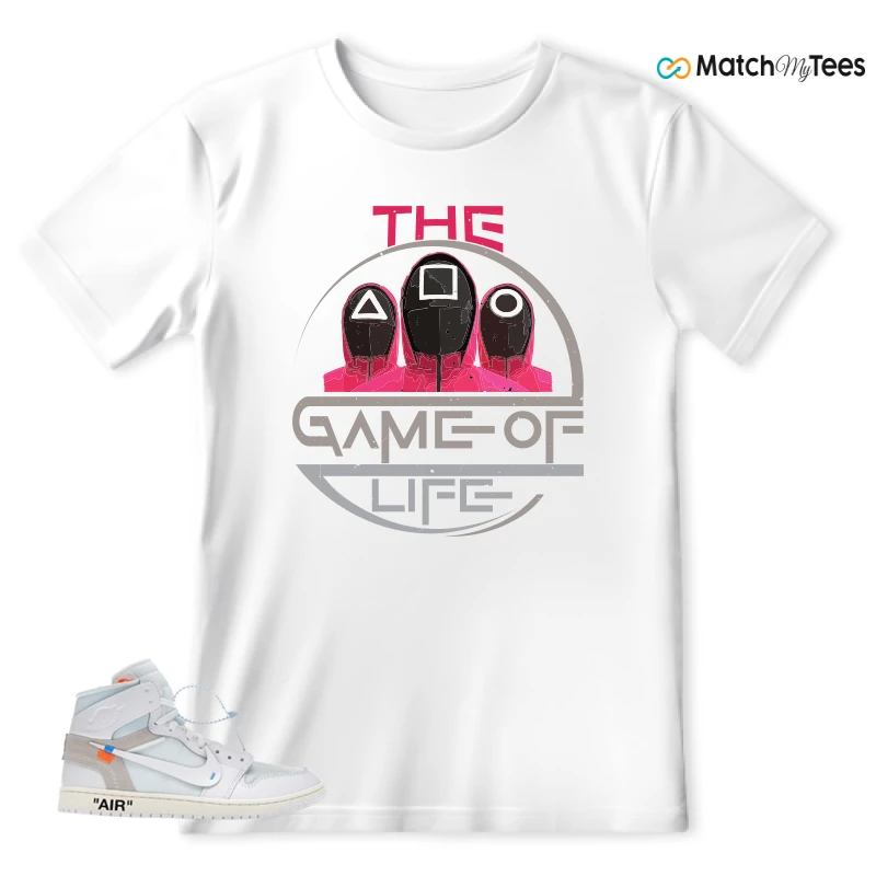 NEKE AIR JORDAN 1 RETRO HIGH OG VIRGIL ABLOH ARCHIVE ALASKA SNEAKER Matching Tees t-shirt