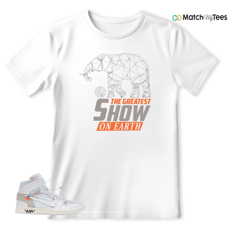 NEKE AIR JORDAN 1 RETRO HIGH OG VIRGIL ABLOH ARCHIVE ALASKA SNEAKER Matching Tees t-shirt
