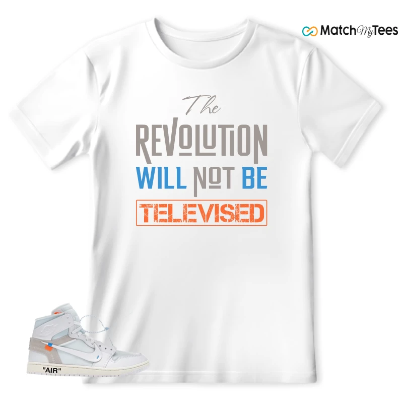 NEKE AIR JORDAN 1 RETRO HIGH OG VIRGIL ABLOH ARCHIVE ALASKA SNEAKER Matching Tees t-shirt
