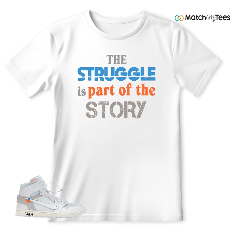 NEKE AIR JORDAN 1 RETRO HIGH OG VIRGIL ABLOH ARCHIVE ALASKA SNEAKER Matching Tees t-shirt