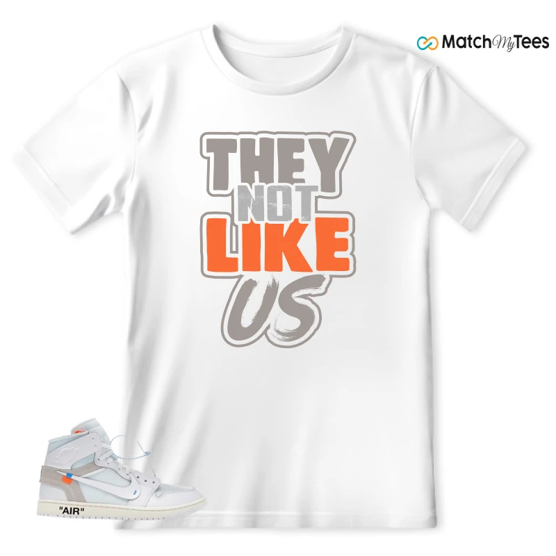 NEKE AIR JORDAN 1 RETRO HIGH OG VIRGIL ABLOH ARCHIVE ALASKA SNEAKER Matching Tees t-shirt