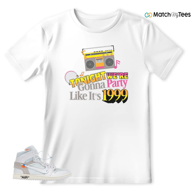 NEKE AIR JORDAN 1 RETRO HIGH OG VIRGIL ABLOH ARCHIVE ALASKA SNEAKER Matching Tees t-shirt