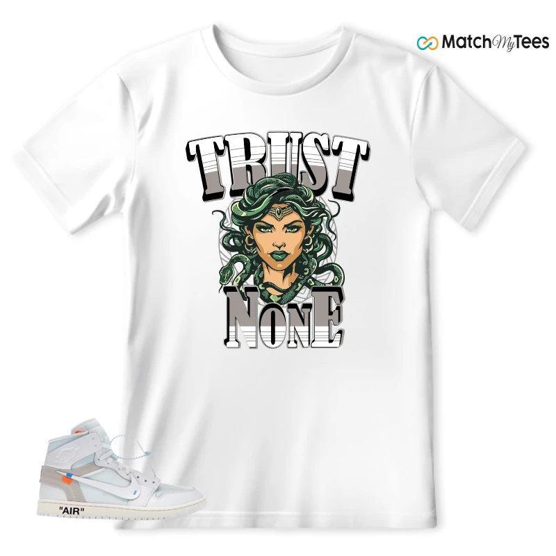 NEKE AIR JORDAN 1 RETRO HIGH OG VIRGIL ABLOH ARCHIVE ALASKA SNEAKER Matching Tees t-shirt