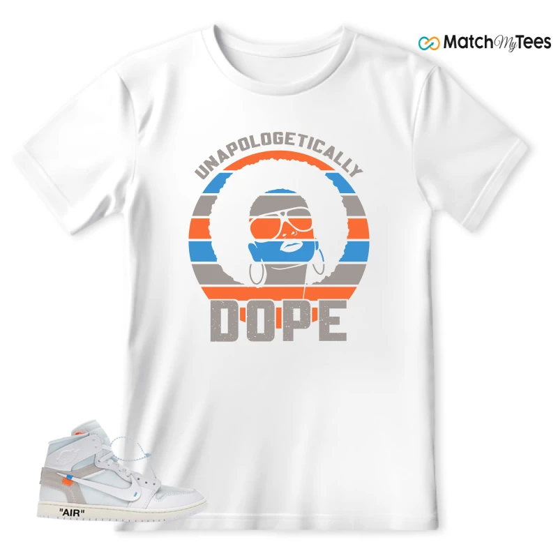 NEKE AIR JORDAN 1 RETRO HIGH OG VIRGIL ABLOH ARCHIVE ALASKA SNEAKER Matching Tees t-shirt