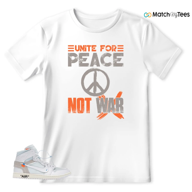 NEKE AIR JORDAN 1 RETRO HIGH OG VIRGIL ABLOH ARCHIVE ALASKA SNEAKER Matching Tees t-shirt